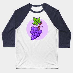 Grape Fruit Cartoon Baseball T-Shirt